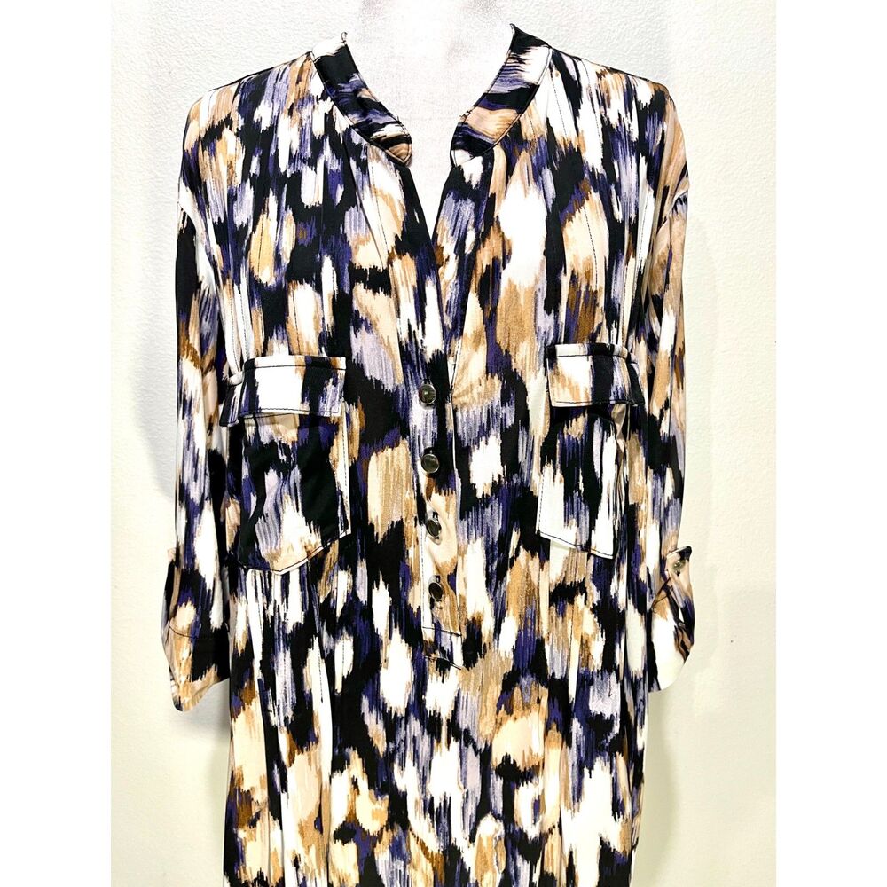 Cocomo shirt art to wear paint trocke multicolor festive business casua Women 2X